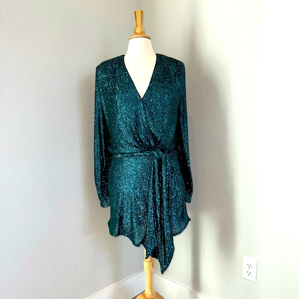Jonathan Simkhai Sequin Draped Dress Size M